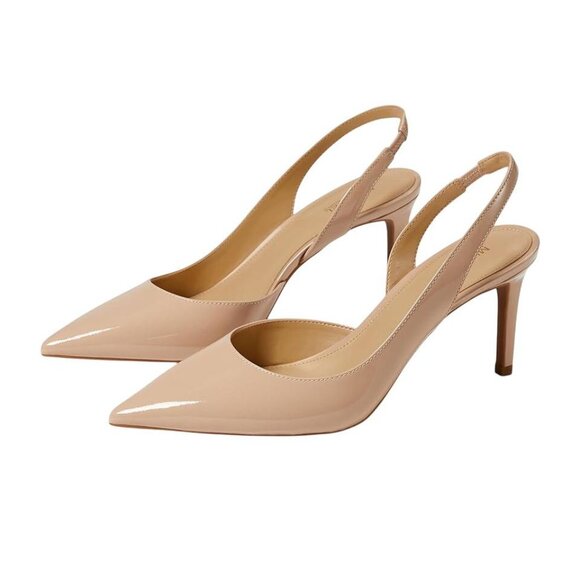 Michael Kors Womens Alina Flex Sling Pump 40R4HNMP1A Light Blush Brown 7.5M - Picture 7 of 9